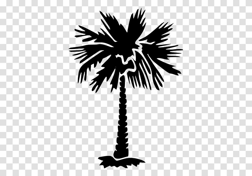 Palm Tree, Nature, Stencil, Silhouette, Plant Transparent Png