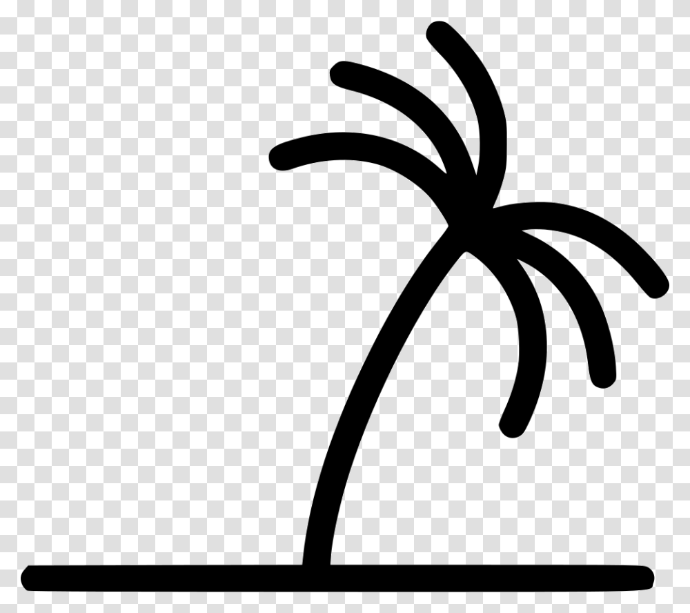 Palm Tree Palm Tree Line Icon, Stencil, Plant, Silhouette, Flower Transparent Png