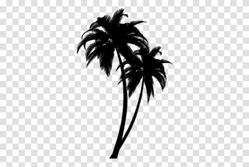 Palm Tree Silhouette Clip Art, Stencil Transparent Png