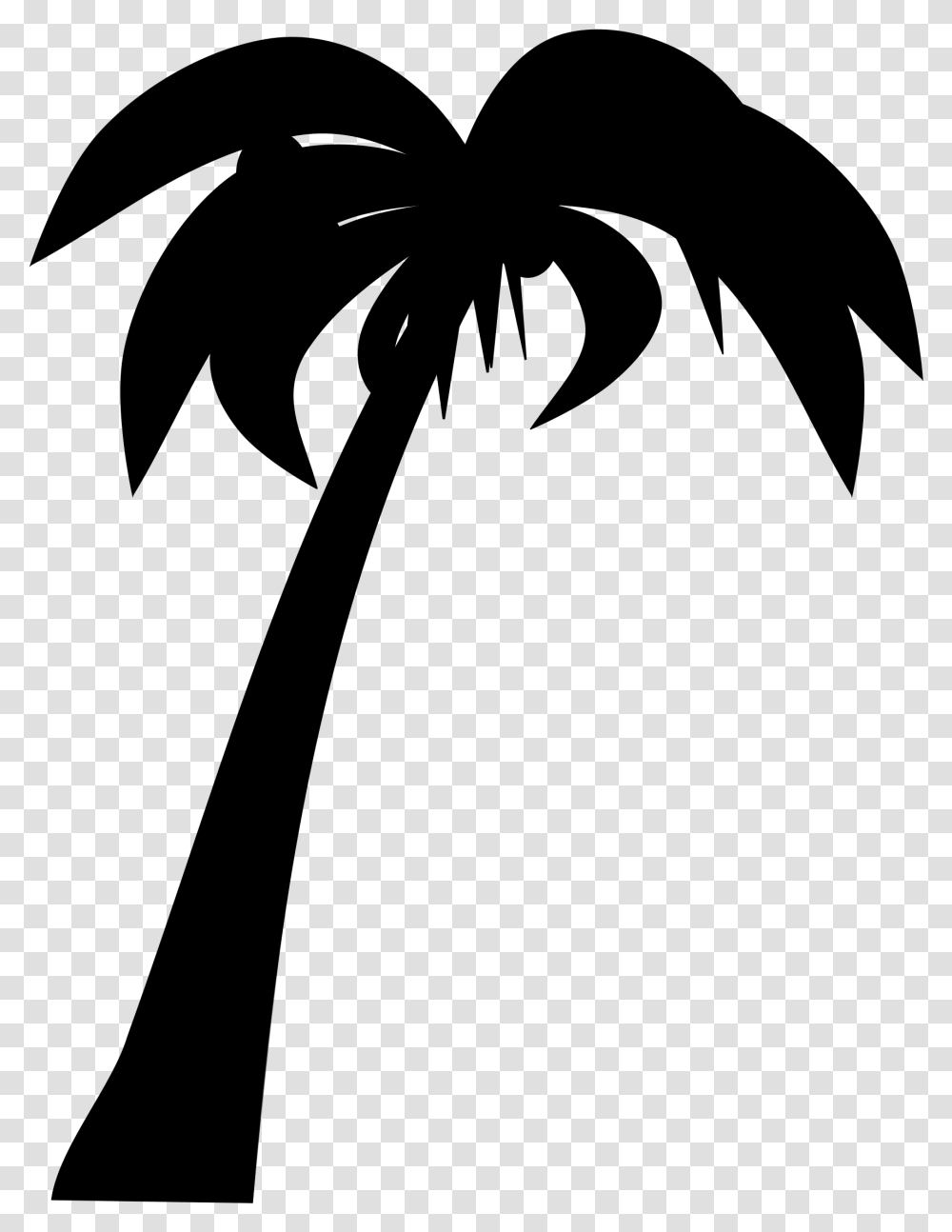 Palm Tree Silhouette Clipart, Gray, World Of Warcraft Transparent Png
