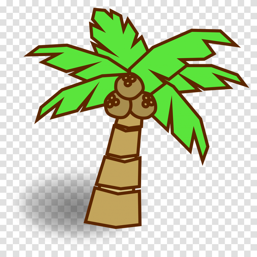 Palm Tree Silhouette Emoji Leaf Dibujos De Plantas De Coco, Cross, Symbol, Emblem, Maple Leaf Transparent Png
