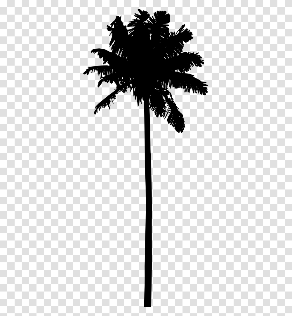 Palm Tree Silhouette Vol Silhouette Palm Tree Vector, Gray, World Of Warcraft Transparent Png