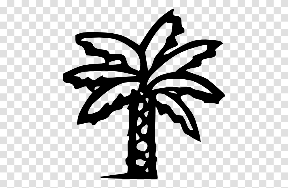 Palm Tree Svg Clip Arts Palm Tree Clip Art Black, Cross, Plant, Arecaceae Transparent Png