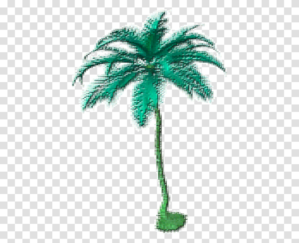 Palm Tree Tropical Sticker Green Pixel Palm Oil Animated Gif, Leaf, Plant, Cross, Symbol Transparent Png