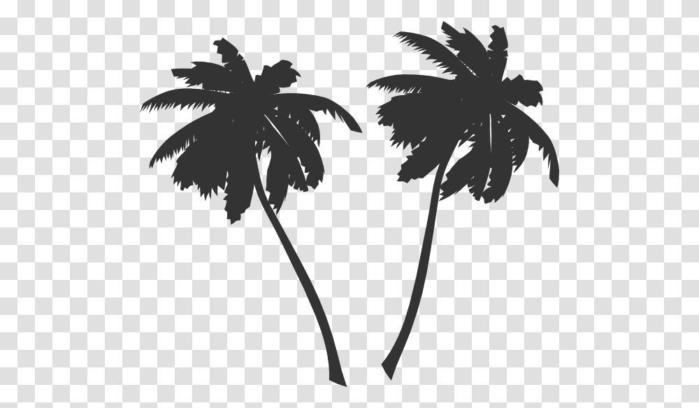 Palm Tree Vector, Plant, Arecaceae, Bow, Silhouette Transparent Png