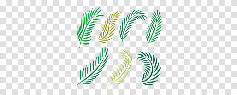 Palm Tree Vectors Gambar Siluet Daun Palem, Plant, Leaf, Fern, Green Transparent Png