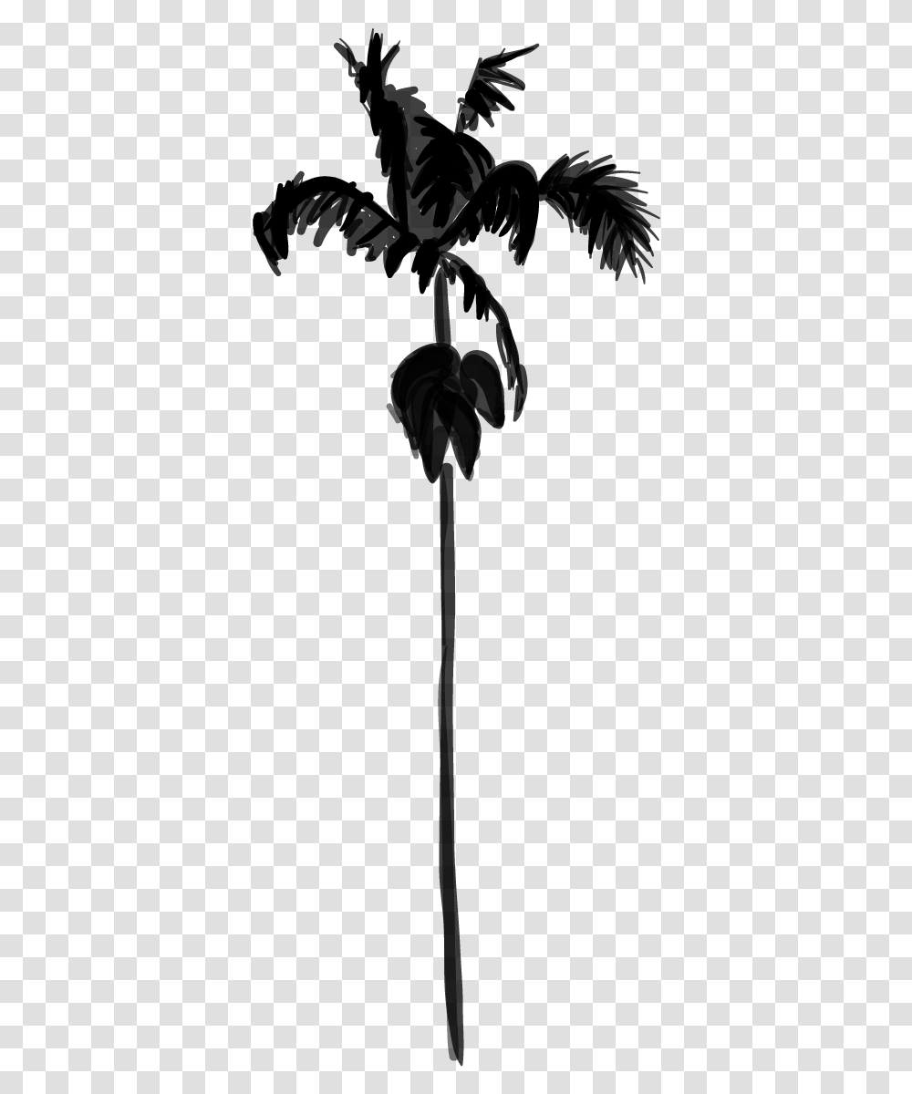 Palm Trees Black Amp White Silhouette, Gray, World Of Warcraft Transparent Png