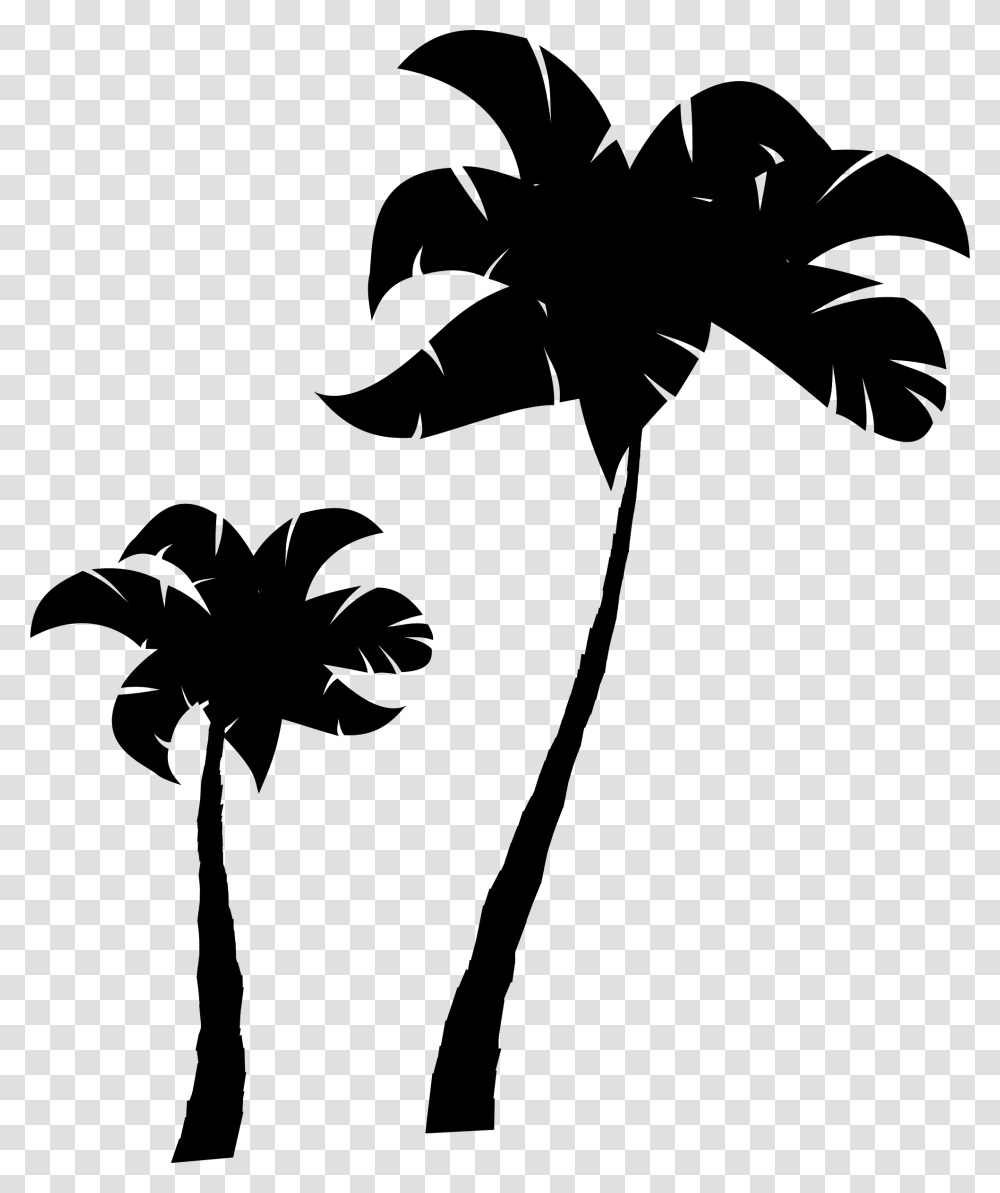 Palm Trees Clip Art Sticker Portable Network Graphics Silhouette, Gray, World Of Warcraft Transparent Png