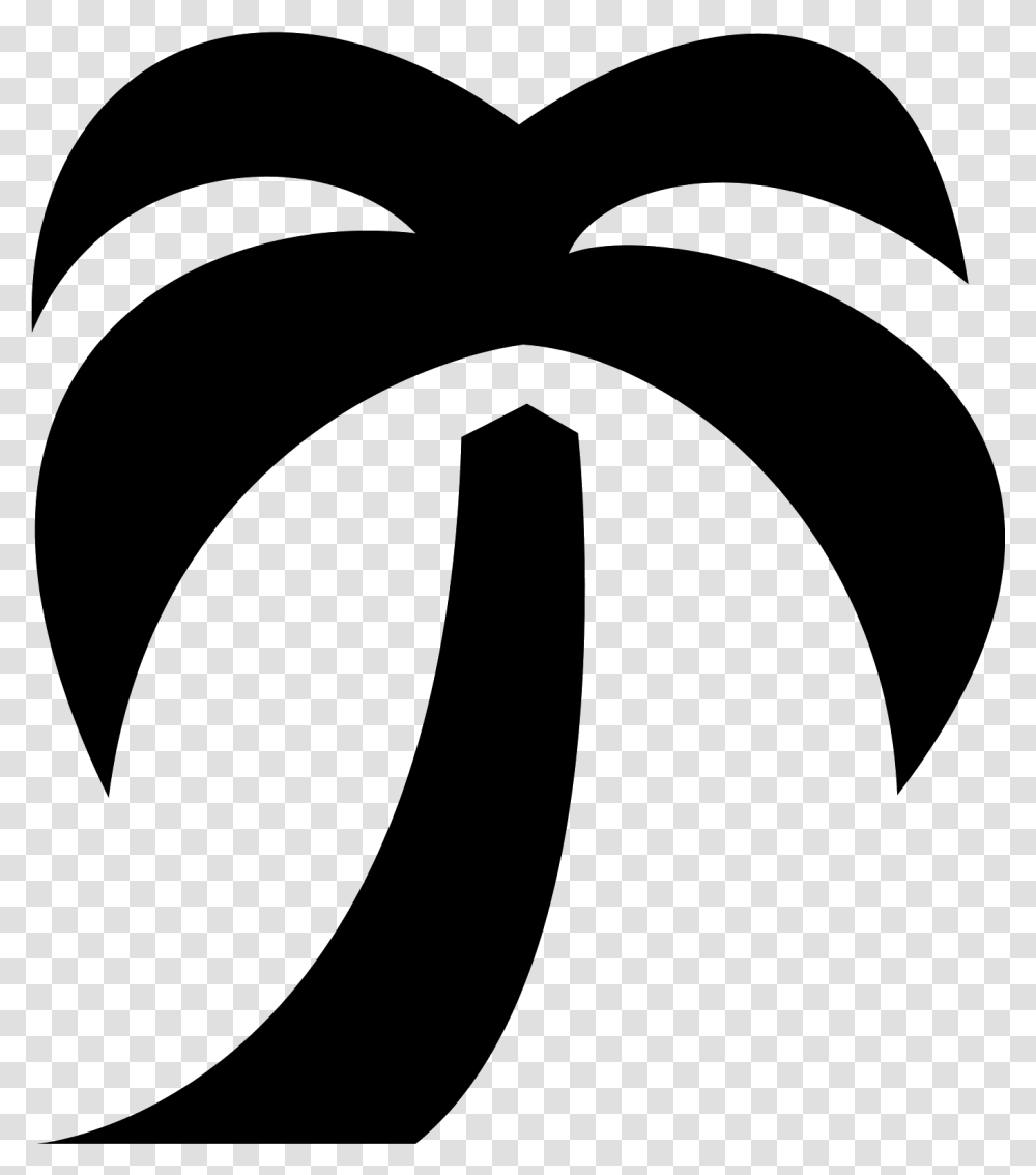 Palm Trees Clipart Black And White Favicon Icon Black And White, Gray, World Of Warcraft Transparent Png