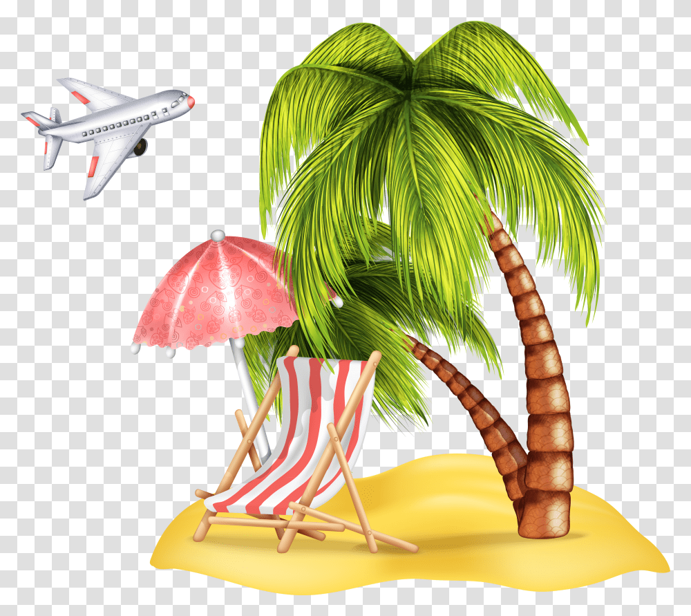 Palm Trees Clipart Palm Tree Clipart Airplane Background Coconut Tree Clipart Transparent Png