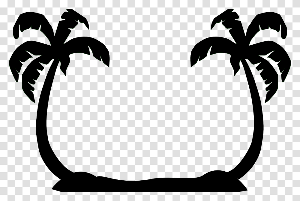 Palm Trees Facing Image Palm Tree Clip Art, Outdoors, Nature, Animal, Green Transparent Png