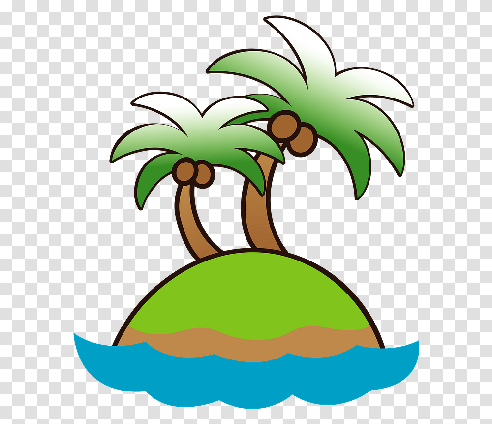 Palm Trees Island Clipart Island Clipart, Graphics, Plant, Floral Design, Pattern Transparent Png