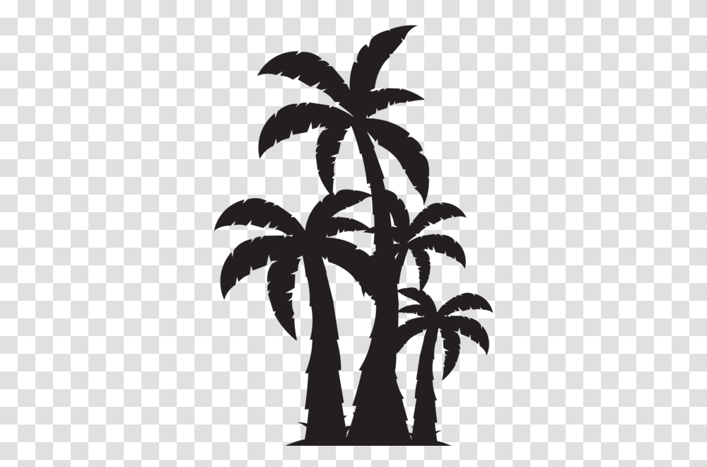 Palm Trees Silhouette Clip Art Image Gute Ideen Nr, Plant, Stencil, Painting, Flower Transparent Png