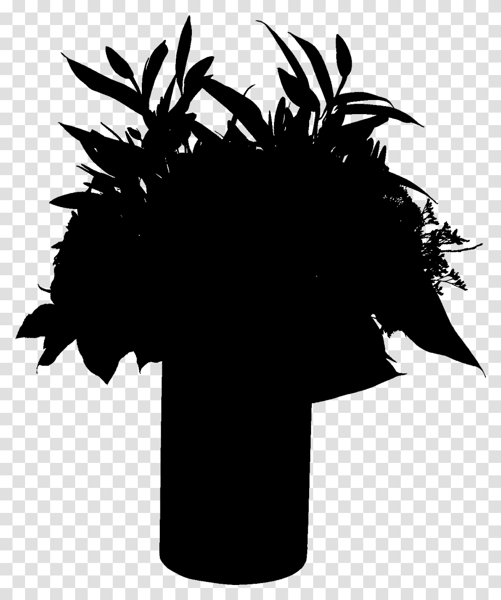 Palm Trees Silhouette Font Flower Leaf Silhouette, Gray, World Of Warcraft Transparent Png