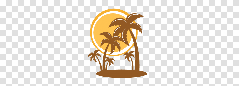 Palm Trees Silhouette My Miss Kate Cuttables, Gold Transparent Png