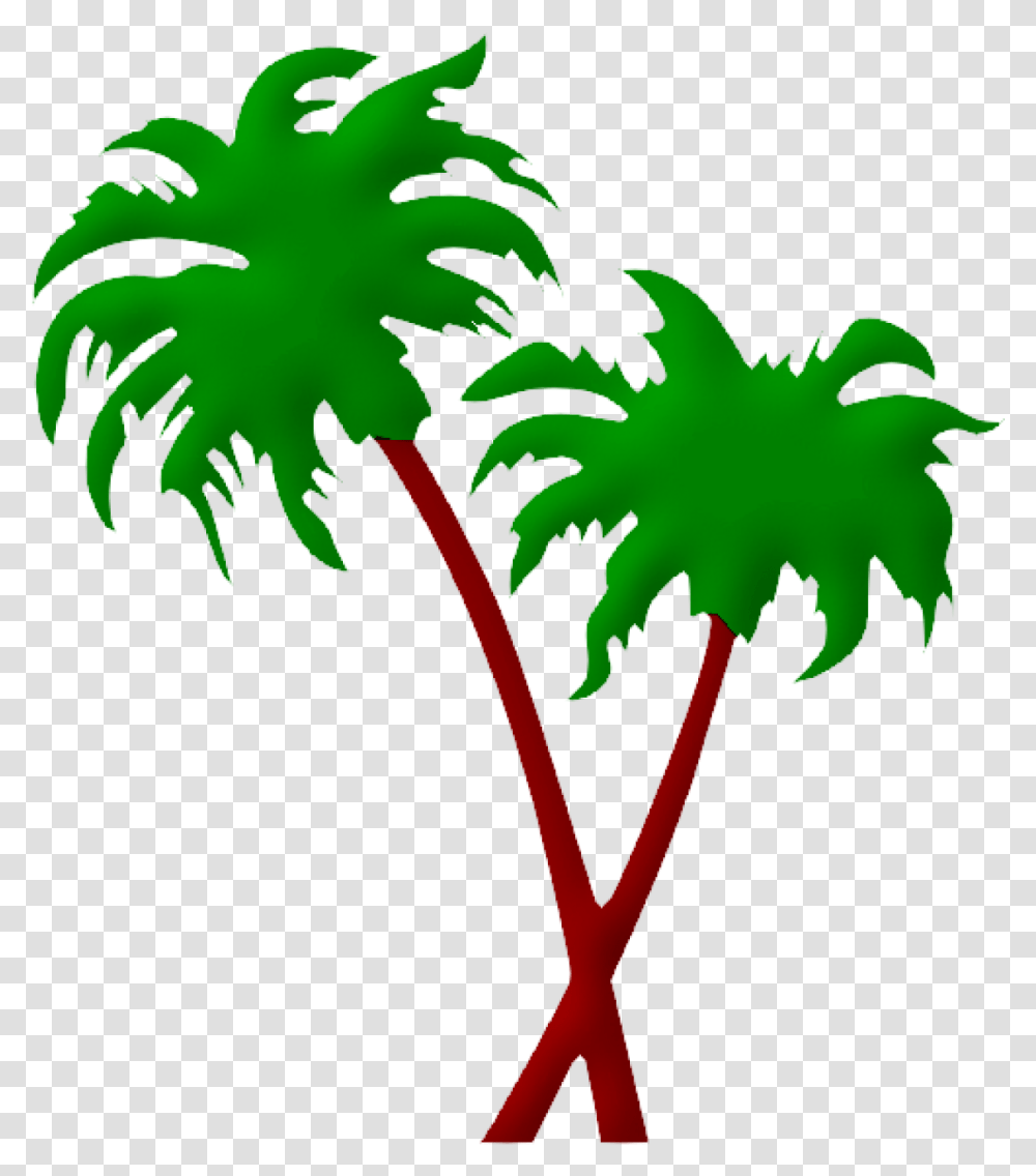 Palmera Tropical Palm Tree Outline, Green, Plant, Leaf, Vegetation Transparent Png
