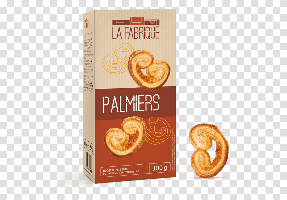 Palmiers Cover Elephant Ear Package Biscuit, Bread, Food, Cracker, Bagel Transparent Png