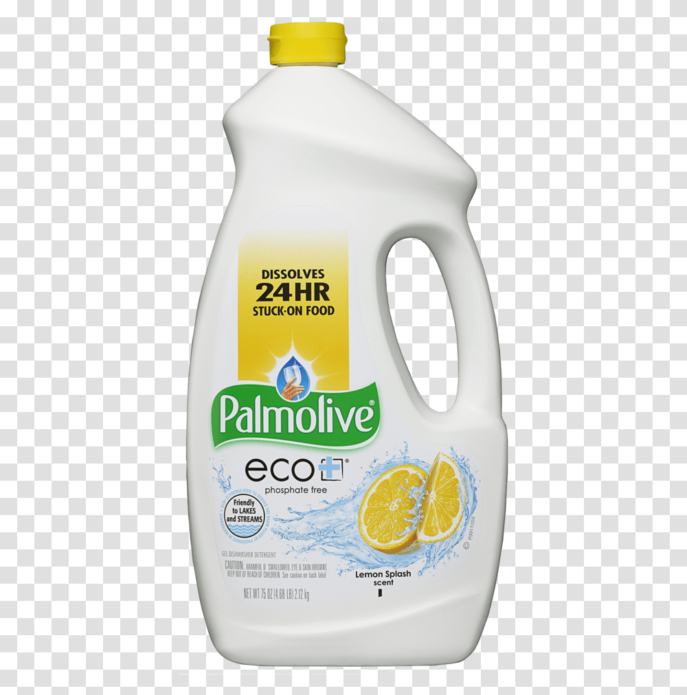 Palmolive Eco Dishwasher Liquid Detergent Lemon Splash, Milk, Beverage, Drink Transparent Png