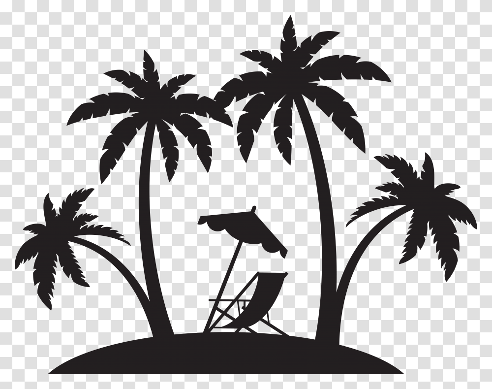 Palms And Beach Chair, Plant, Tree, Palm Tree, Arecaceae Transparent Png