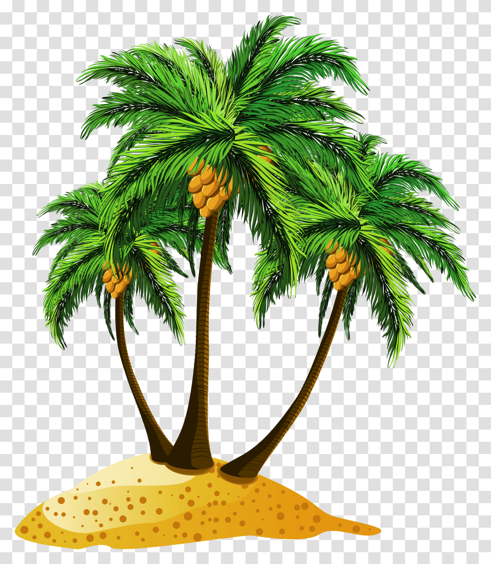 Palms Trees Clipart Background Pack 6415 Cartoon Coconut Tree Transparent Png