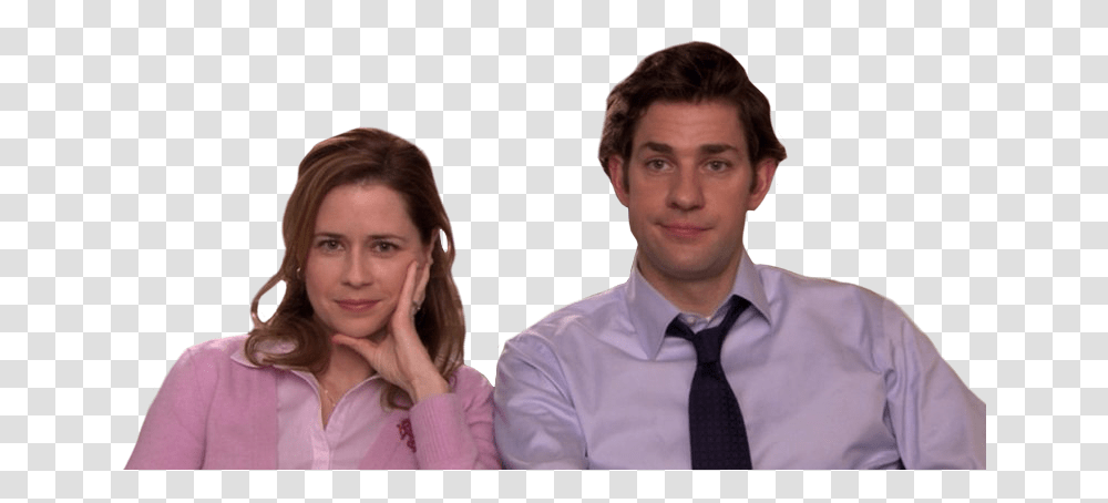 Pam Jim Theoffice Person People Funny Sticker By Dani Jim And Pam, Tie, Accessories, Clothing, Shirt Transparent Png