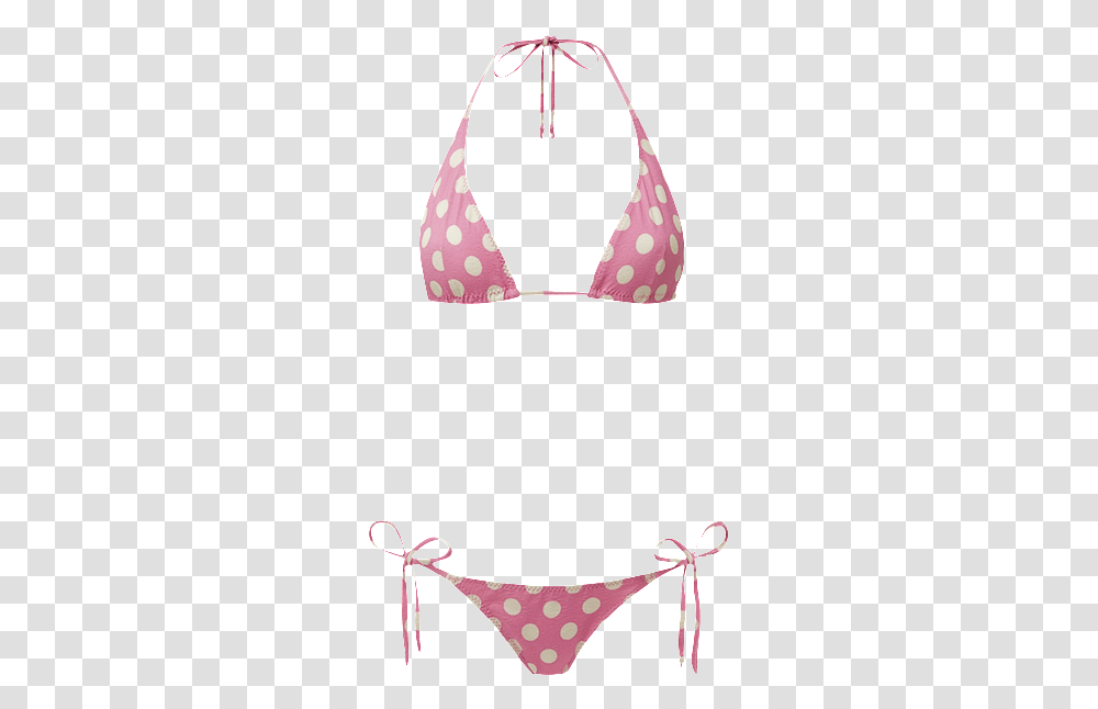 Pamela Pink Polka Dot String Bikini Pink Polka Dot Bikini, Clothing, Apparel, Swimwear, Purse Transparent Png