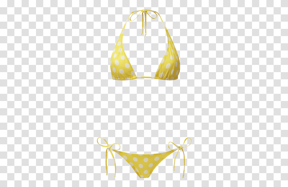 Pamela Yellow Polka Dot String Bikini Yellow Polka Dot Bikini, Clothing, Apparel, Swimwear, Lamp Transparent Png