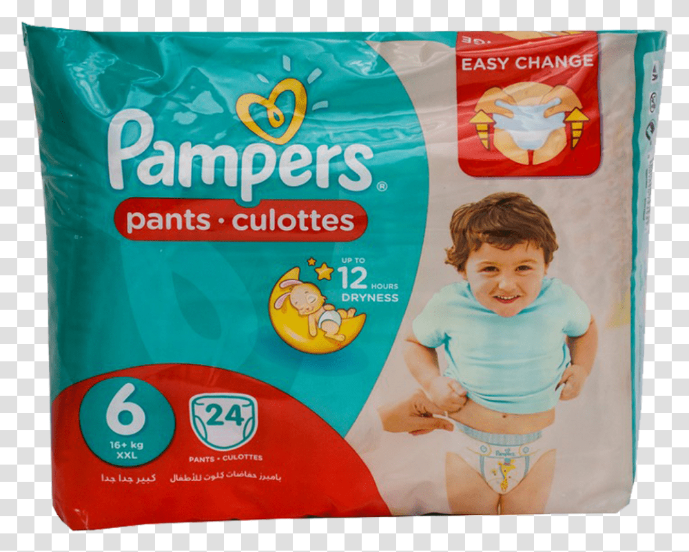 Pampers Pants 6 Xxl 16 Kg 24p Pampers Pants Price In Pakistan, Person, Diaper, Advertisement, Word Transparent Png