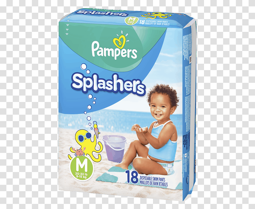 Pampers Splashers Size Small, Person, Advertisement, Flyer, Poster Transparent Png