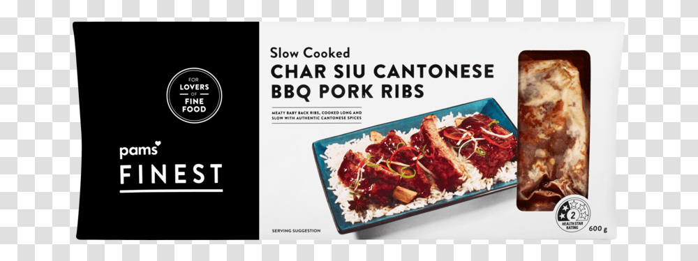 Pams Finest Slow Cooked Southern Style Bbq Pork Ribs, Advertisement, Poster, Food, Pizza Transparent Png