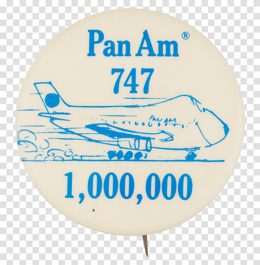 Pan Am 747 Advertising Button Museum Label, Pottery, Frisbee Transparent Png