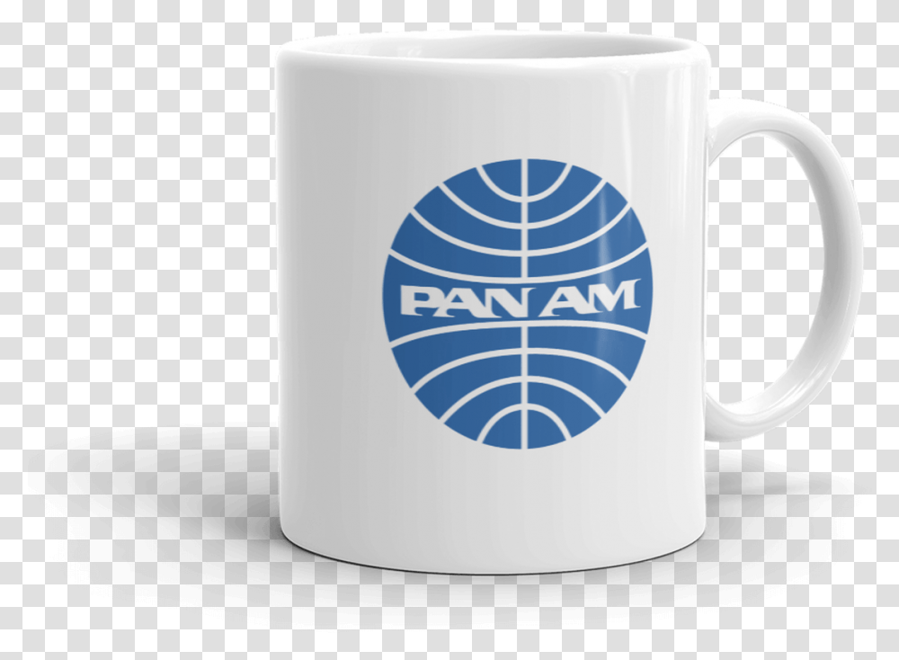 Pan Am Vintage Airline White Coffee Mug T Shirt Pan Am, Coffee Cup Transparent Png