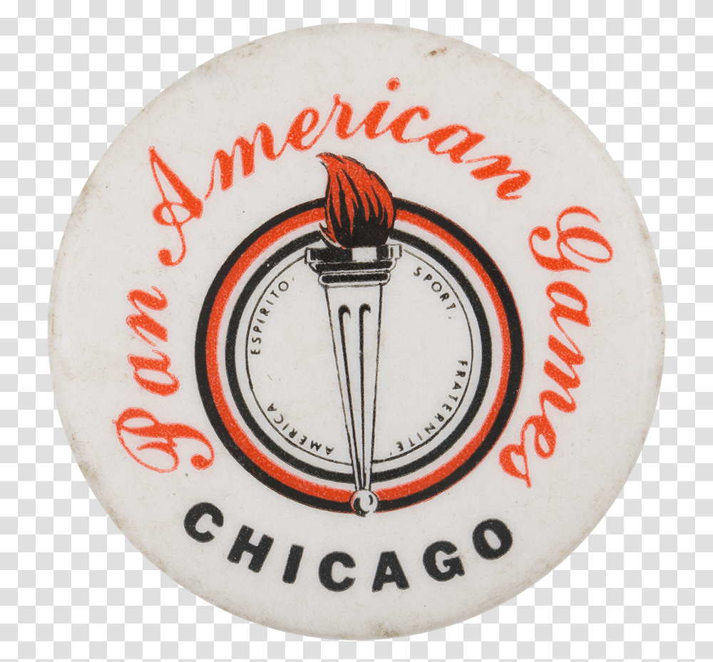 Pan American Games Chicago Chicago Button Museum Badge, Label, Logo Transparent Png