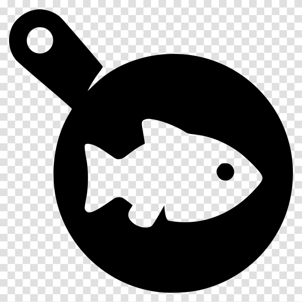 Pan Frying Fish Fried Fish Icon, Stencil, Silhouette, Animal Transparent Png
