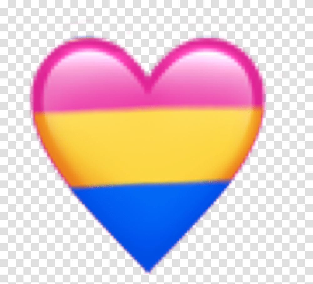 Pan Pansexual Panpride Blue Yellow Pink Heart Heart, Balloon, Plectrum Transparent Png