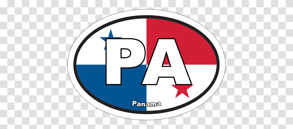 Panama Pa Flag Oval Magnet Circle, Label, Text, First Aid, Logo Transparent Png