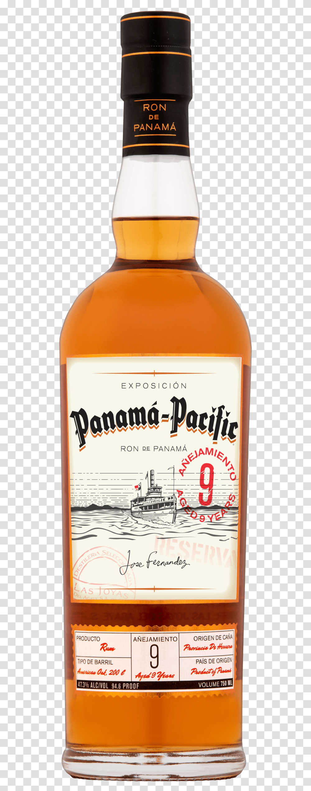 Panama Pacific Dark Rum, Liquor, Alcohol, Beverage, Drink Transparent Png