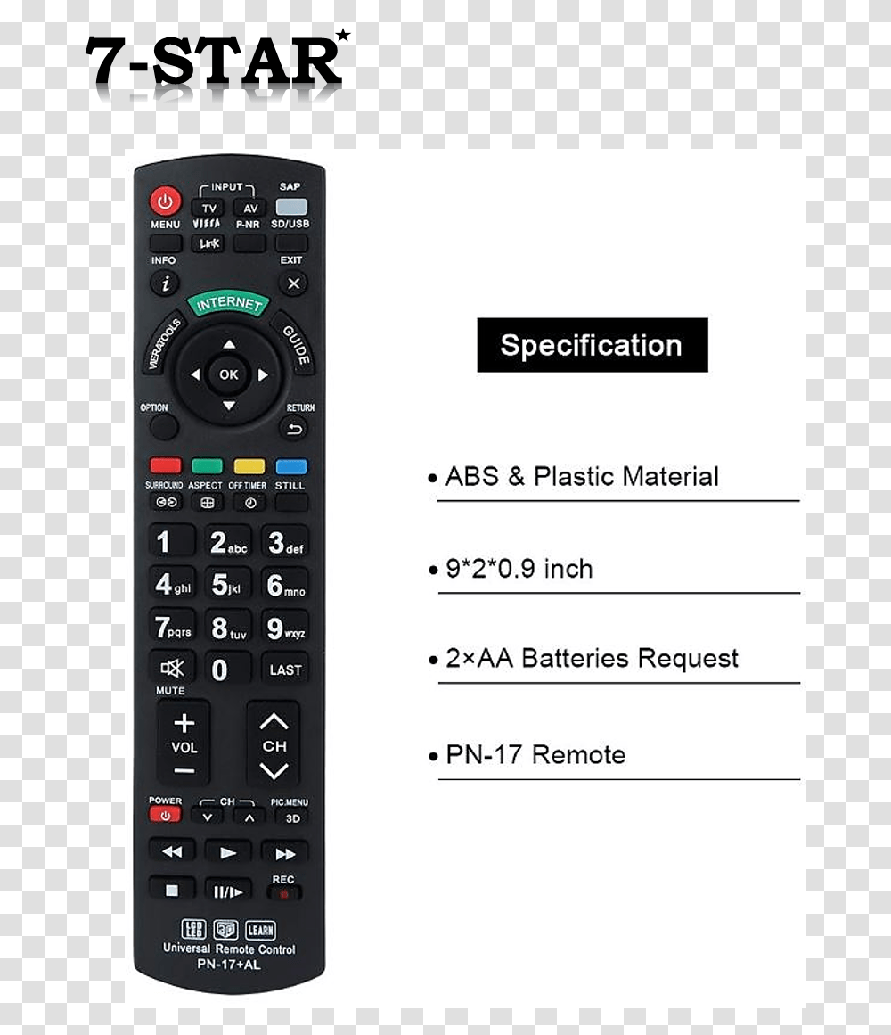 Panasonic Viera Remote Control, Electronics, Word, Apparel Transparent Png