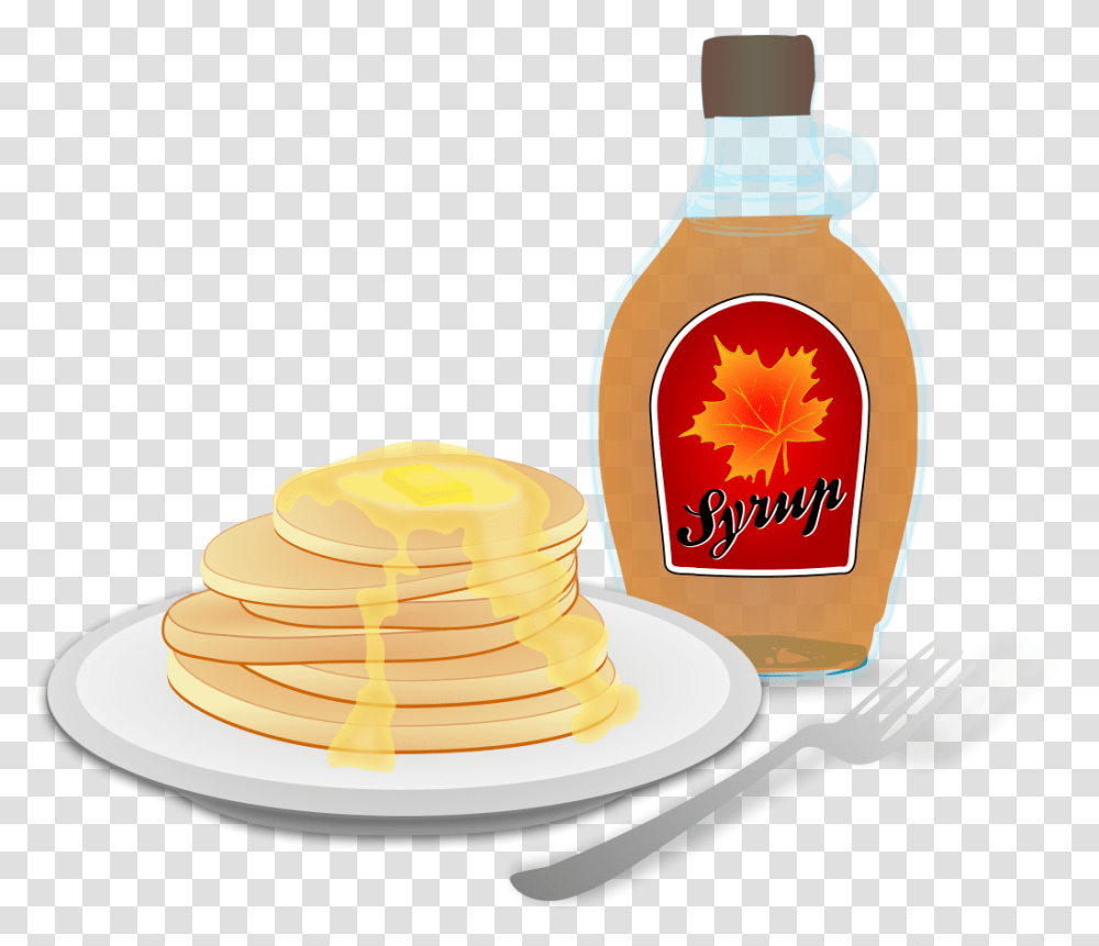 Pancake And Syrup Clipart, Bread, Food, Beverage, Drink Transparent Png