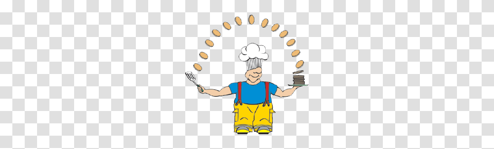 Pancake Breakfast Logo Clip Art Backgrounds, Person, Human, Chef, Juggling Transparent Png