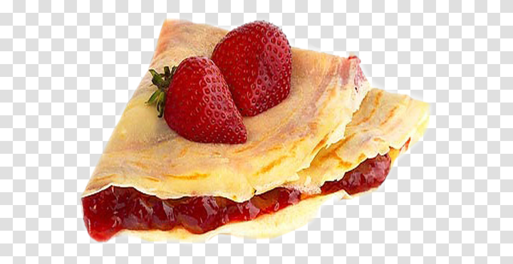 Pancake, Food, Bread, Strawberry, Fruit Transparent Png