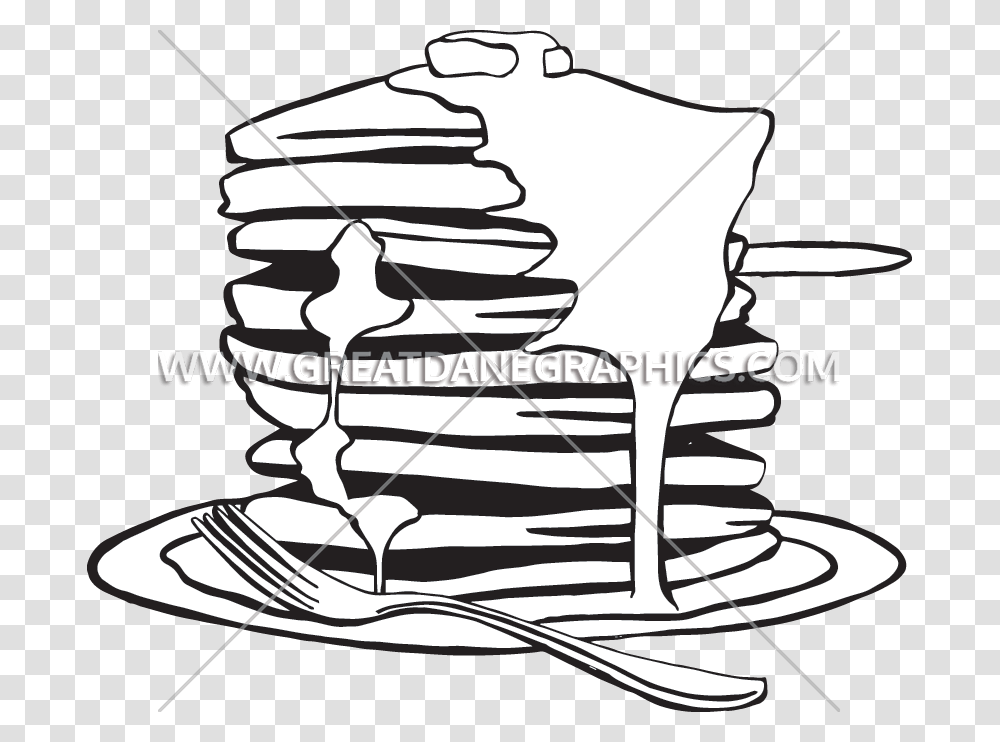 Pancake Stack Production Ready Artwork For T Shirt Printing, Label, Dessert, Food Transparent Png