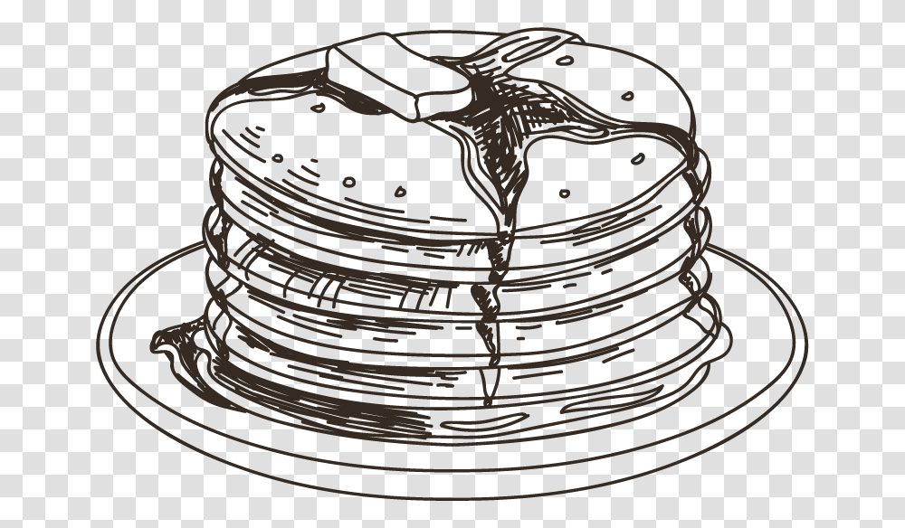 Pancakes Clip Art Black And White, Meal, Food, Dish, Wedding Cake Transparent Png