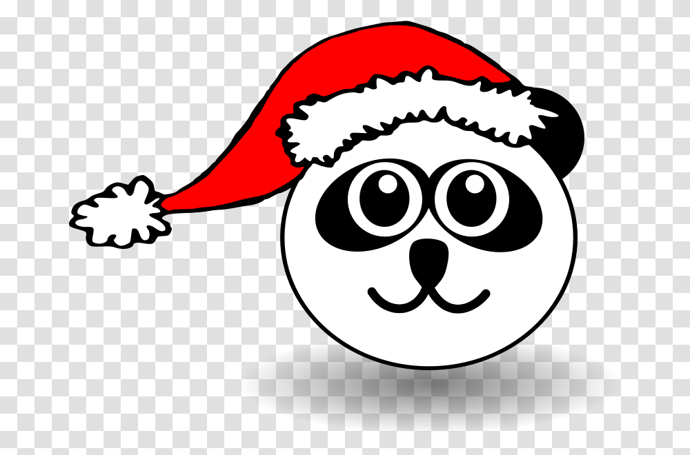 Panda 001 Head Cartoon With Santa Hat, Animals, Logo, Trademark Transparent Png