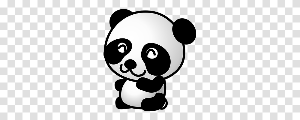 Panda Animals, Stencil Transparent Png
