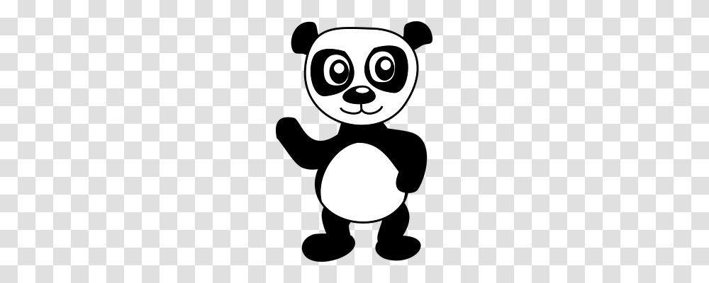 Panda Animals, Moon, Outer Space, Night Transparent Png