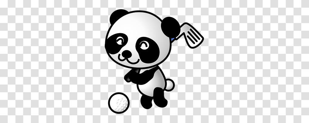 Panda Sport, Stencil, Cutlery, Fork Transparent Png