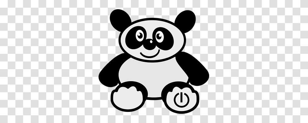 Panda Animals, Stencil, Toy Transparent Png