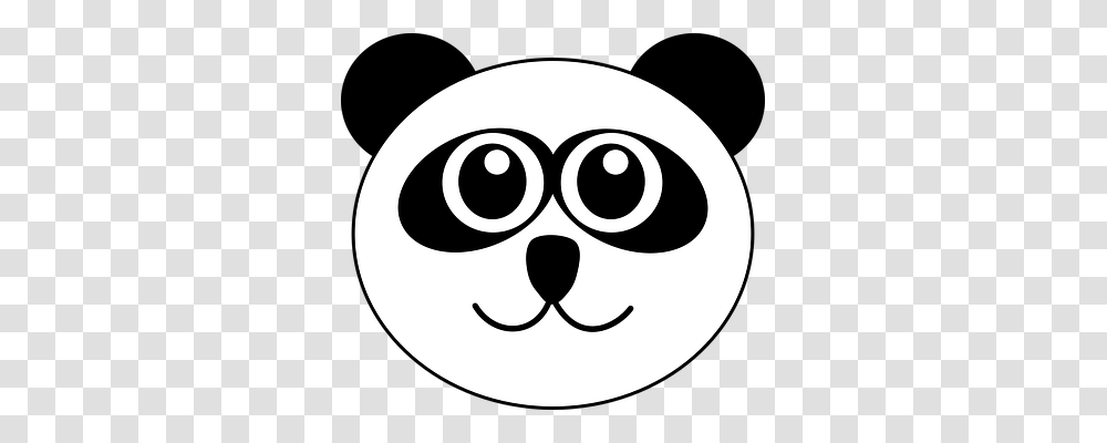 Panda Emotion, Stencil Transparent Png