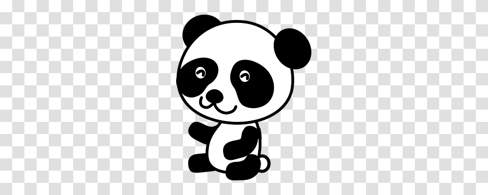 Panda Animals, Stencil Transparent Png